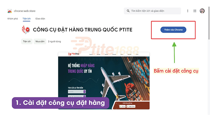 Hướng dẫn cài công cụ đặt hàng PTite 