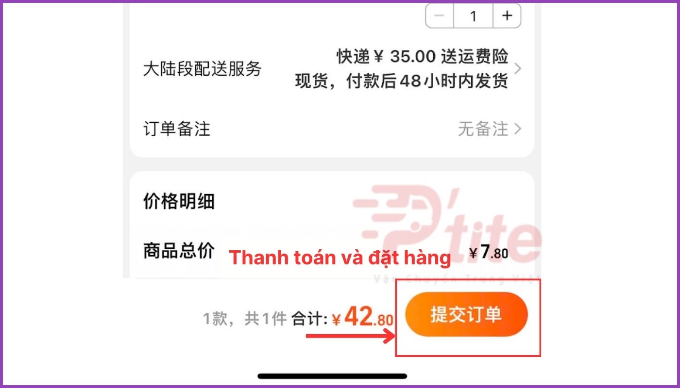 Cách thanh toán đơn order taobao về việt nam