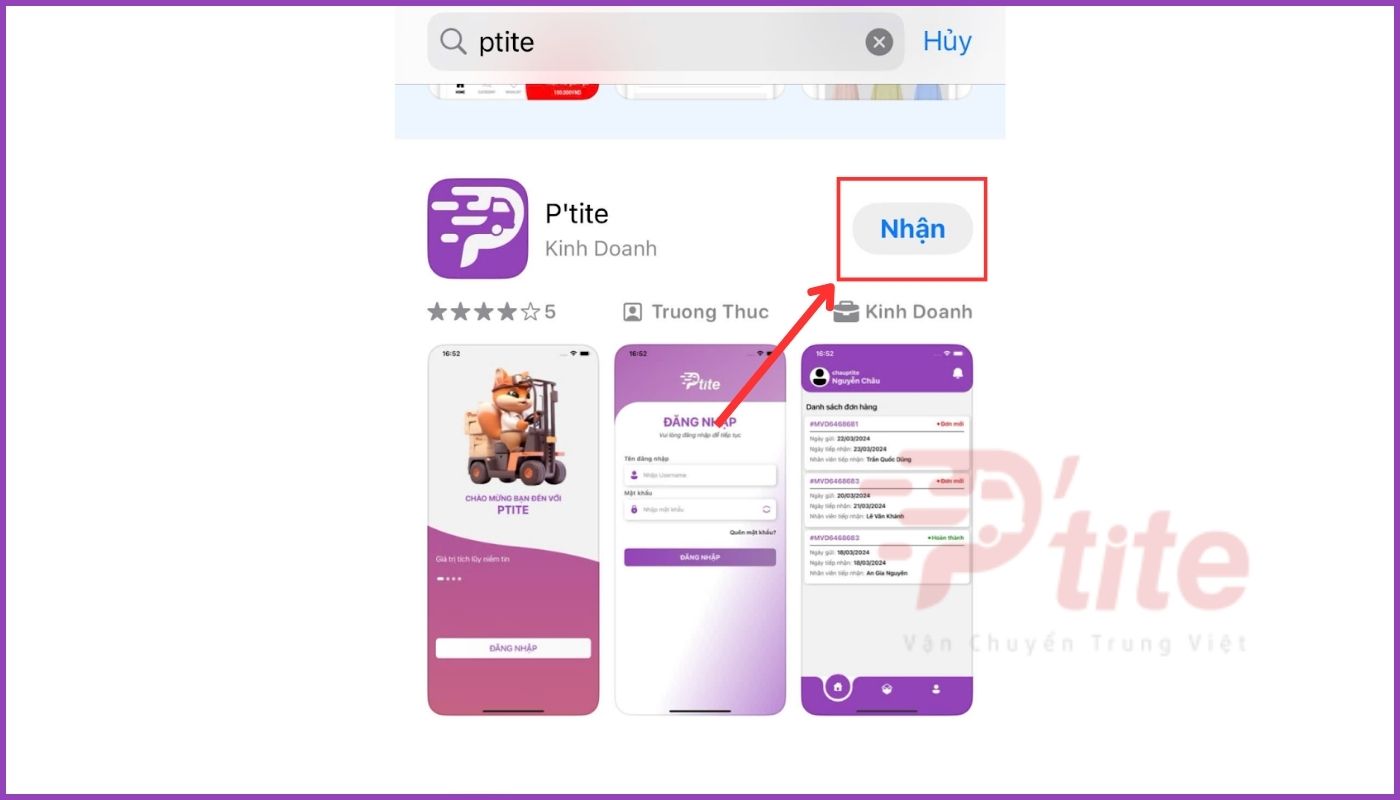 Mua hàng Tmall qua app Ptite