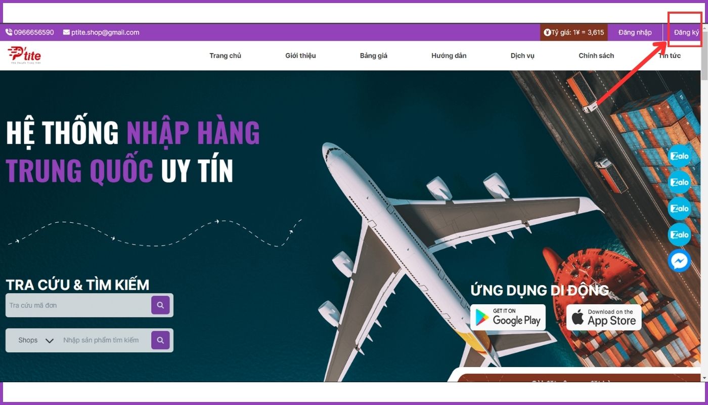 Uỷ quyền mua hộ hàng 2taobao trên Ptite